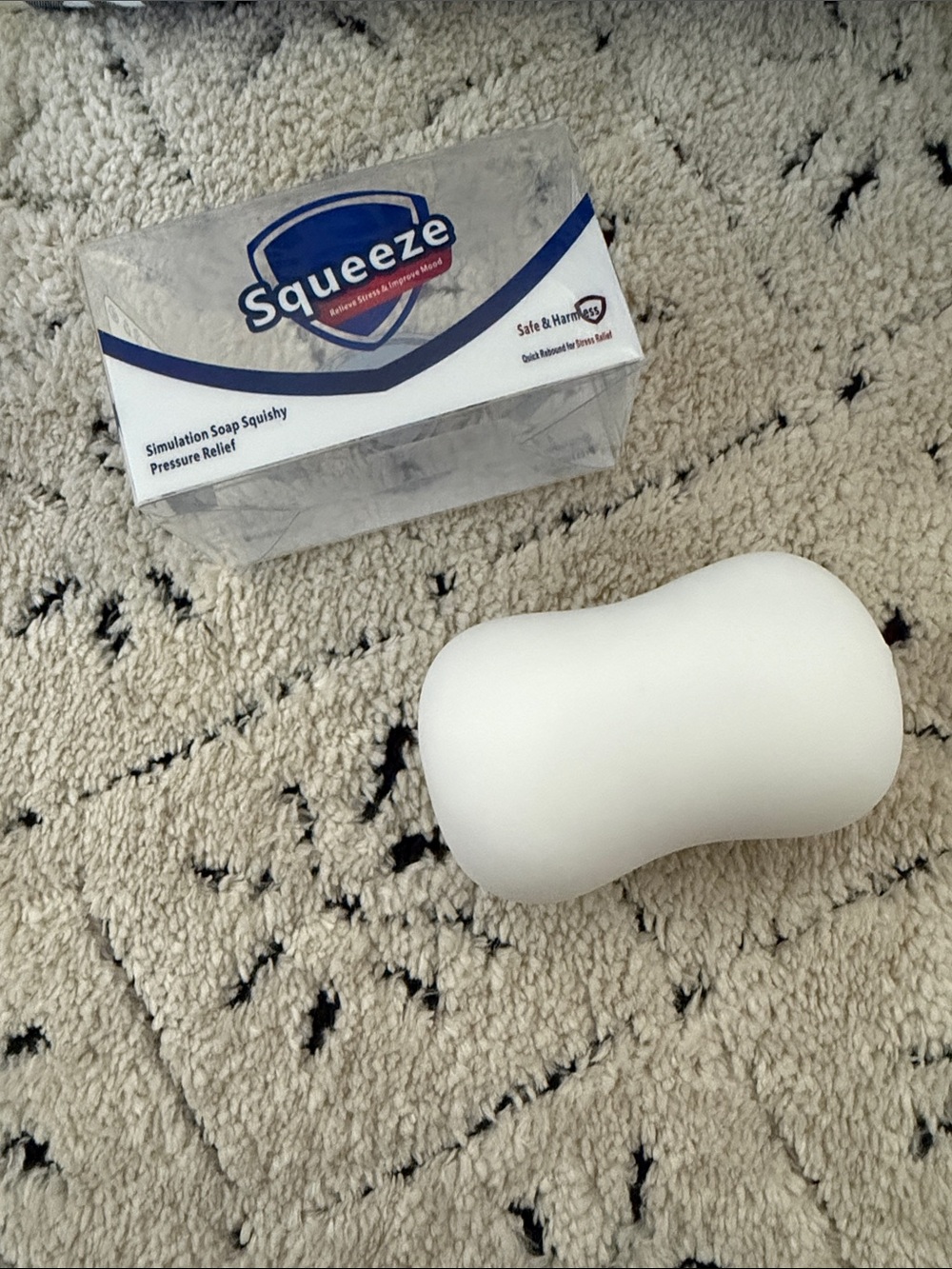 Squeeze White Stress Relief Squishy Foam Fidget